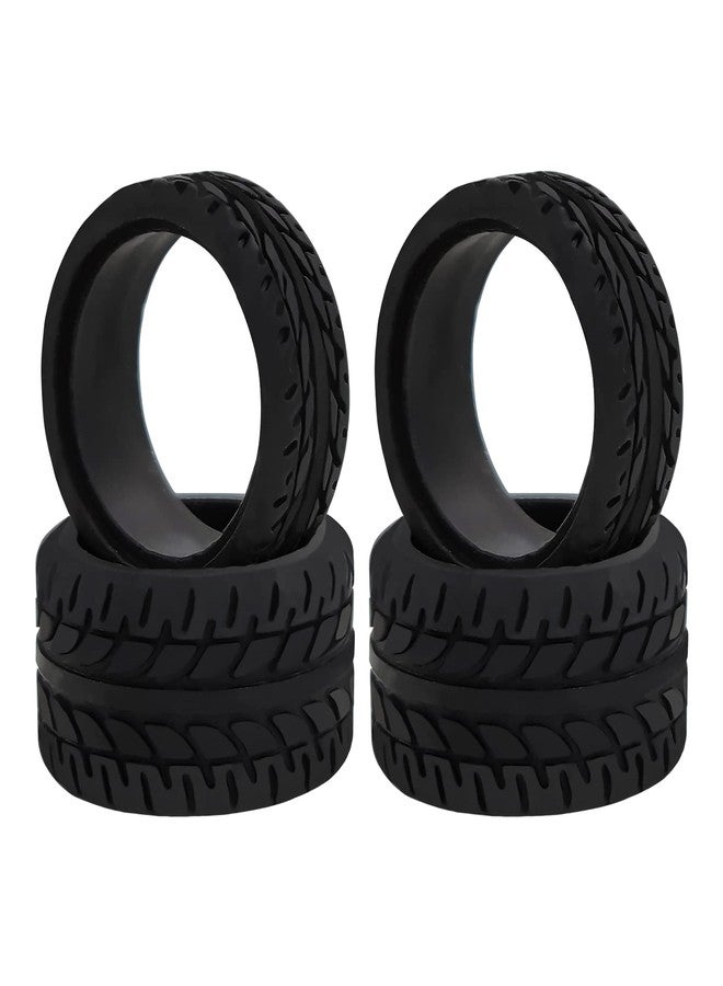 Abendor 4Pcs 1/28 Rc Drift Car Tires, [2N+2W] High Grip Tires Simulated Tire Tread Racing Tyre for 1/28 Mosquito Cart MINI-Z MR03 IW04M AWD AMZ MINI-Q RC Car Upgrade Parts - Image 1